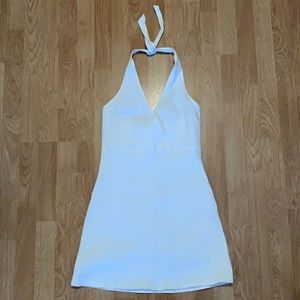 White halter dress